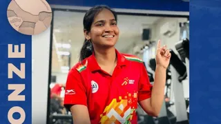 पैरा टेबल टेनिस खिलाड़ी प्राची ने जीता ब्रॉन्ज मेडल।