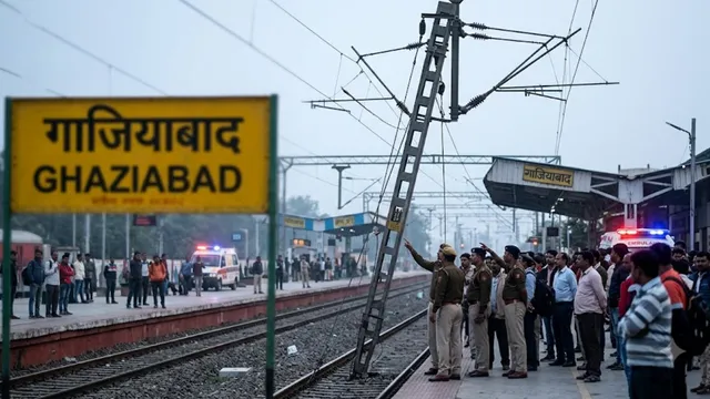गाजियाबाद रेलवे स्टेशन पर सुरक्षा में सेंध, ओएचई पोल पर चढ़ने से युवक गंभीर रूप से झुलसा
