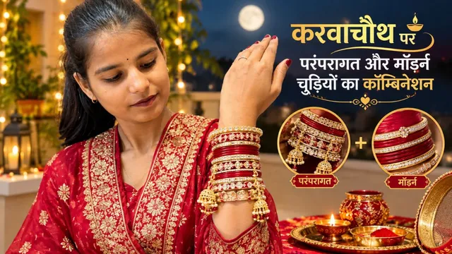 करवाचौथ पर अलीगढ़ में चूड़ियों का नया ट्रेंड: मोती जड़े कंगन, फ्लोरल डिजाइन और गोल्डन ब्रेसलेट का जलवा
