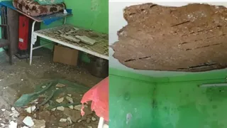 सिरमौर के नौहराधार अस्पताल में गिरा छत का प्लास्टर। जागरण