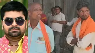 जितेंद्र कुमार, मृत डांसर की फाइल फोटो व पोस्टमार्टम हाउस पहुंचे मृतक के स्वजन।