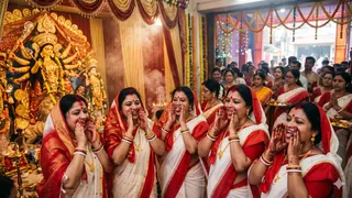 बंगाली महिलाएं क्यों निकालती हैं 'उलू ध्वनि' जानें महत्व (Picture Credit: AI Generated)