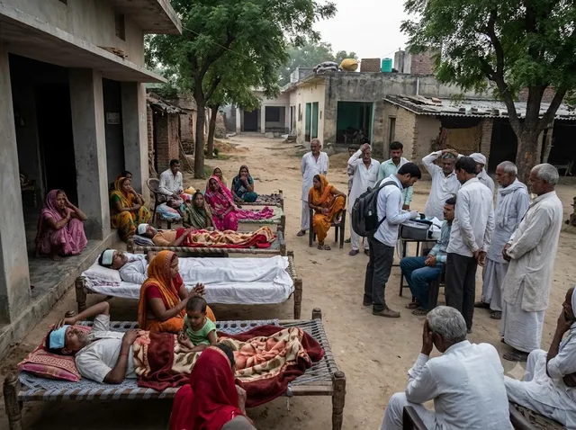 अलीगढ़ के जखेरा गांव में बुखार से 48 से अधिक बीमार, एक की मौत से लोगों में दहशत
