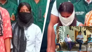 राधा और बबीता राधा के घर पर जांच के लिए पुलिस पहुंची