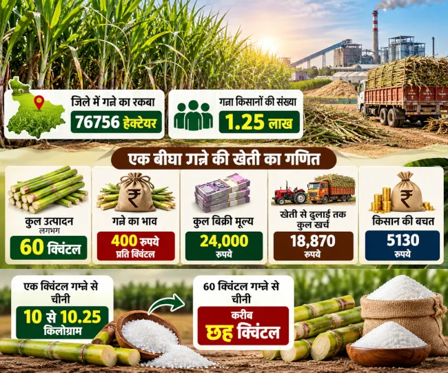 Sugarcane Farming Economics Infographic