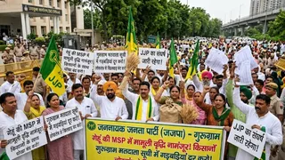 गेहूं एमएसपी वृद्धि पर जजपा का विरोध ( एआई जेनरेटेड इमेज )