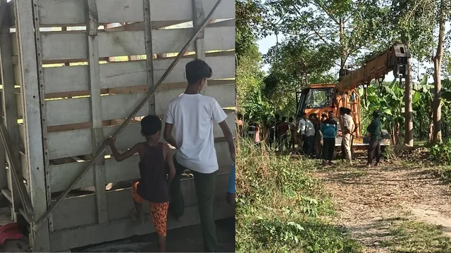 यूपी-बिहार बॉर्डर पर केले के खेत में छिपा गैंडा, रेस्क्यू के लिए पटना से बगहा आई टीम
