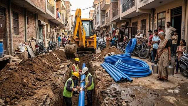 दिल्ली के बदरपुर-मीठापुर में 50 हजार लोगों को मिलेगी दूषित पानी से राहत, पाइपलाइन बदलने का काम शुरू
