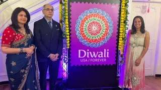 अमेरिका में दिवाली पर जारी हुआ डाक टिकट।