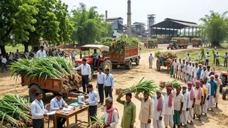 किसानों को 3 लाख गन्ने के पौधे देगा नरकटियागंज चीनी मिल (एआई जेनरेटेड तसवीर)