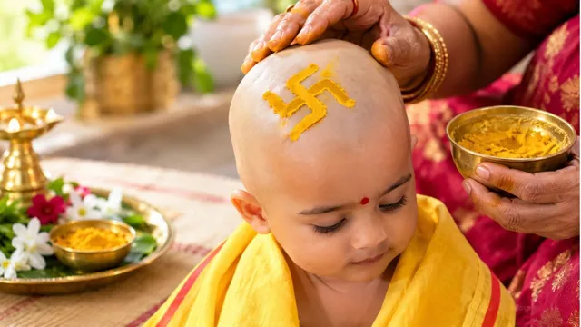 बच्चे के मुंडन के बाद सिर पर क्यों बनाते हैं हल्दी का स्वास्तिक? दादी-नानी के इस नियम में छुपा है बड़ा राज