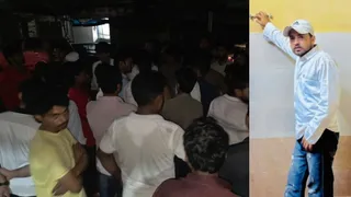 लोनी में मेडिकल स्टोरी कर्मी सोनू की मौत, लोगों ने लगाया जाम। फोटो: जागरण एवं फाइल