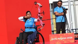 तीरंदाजी की W1 श्रेणी में स्वाति चौधरी ने जीता रजत।