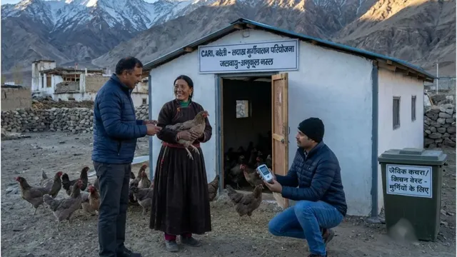 लद्दाख जैसे '0' तापमान वाले इलाकों में भी पाली जा सकेंगी 'कुर्री मुर्गी', ग्रामीणों की खूब होगी कमाई
