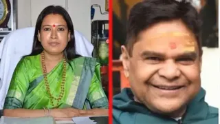 कैबिनेट मंत्री रेखा आर्या और उनके पति गिरधारी लाल साहू. File Photot