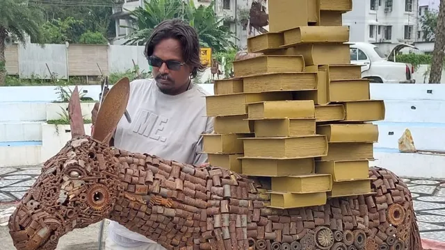 लोहे-प्लास्टिक के बेजान कबाड़ को अनमोल धरोहर में बदल रहे साहिबगंज के अमृत प्रकाश, PM मोदी भी कर चुके हैं तारीफ