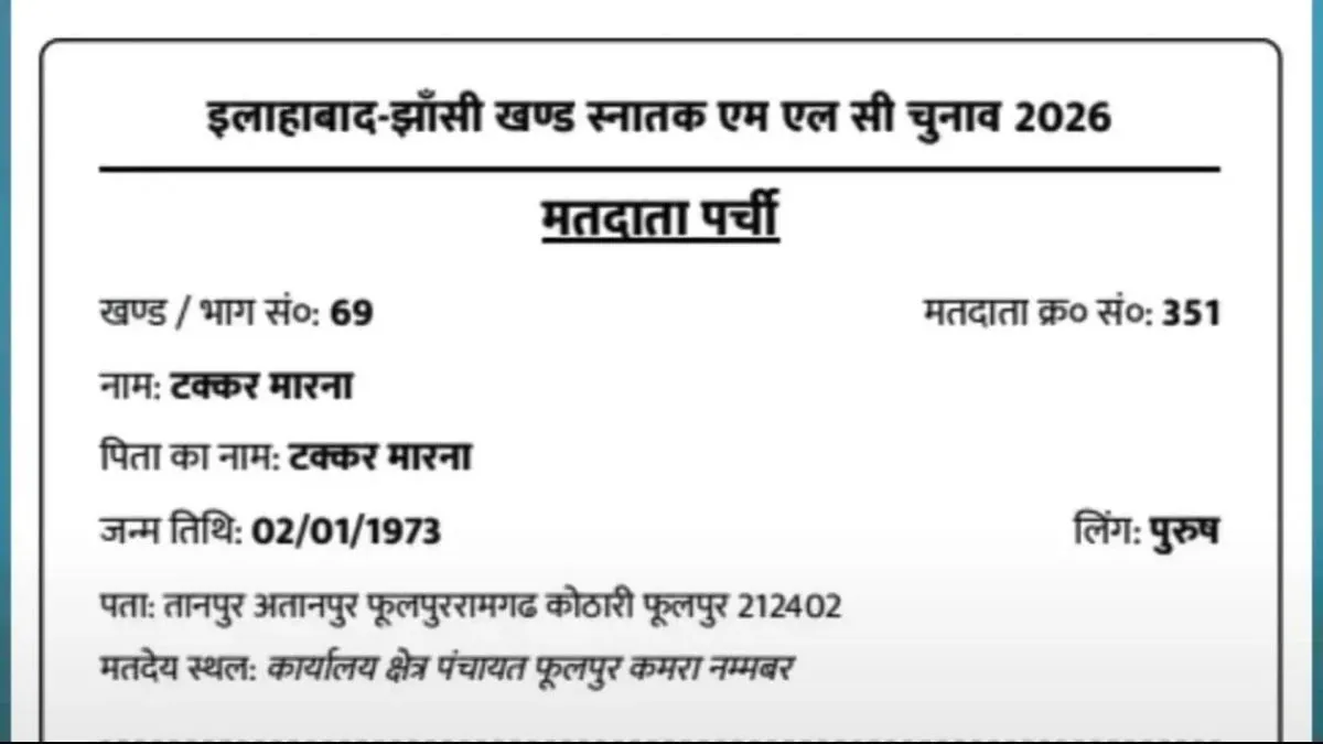 MLC chunav voter list