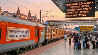 काशी से पुडुचेरी के लिए अमृत भारत एक्सप्रेस का प्रस्तावित टाइम टेबल जारी। (AI Image)