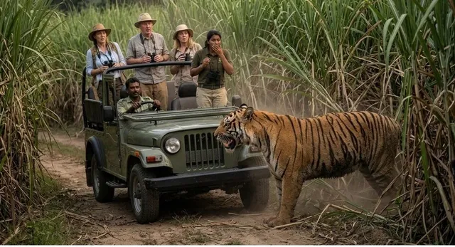 लखीमपुर खीरी में बाघिन का 'लाइव ट्रेनिंग सेशन', 11 बकरियों का शिकार कर सिखाए दांव-पेच