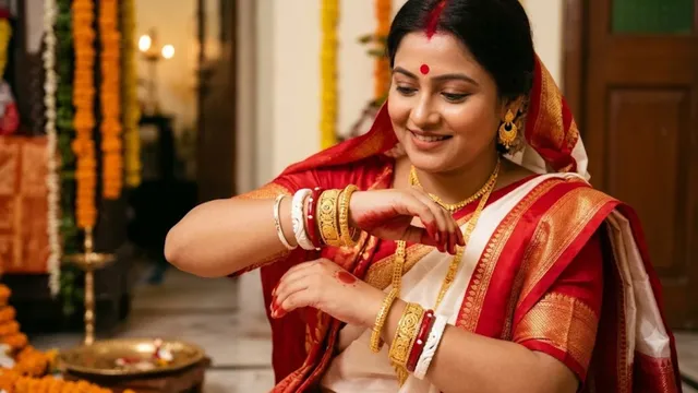 मंगलसूत्र नहीं, इन लाल-सफेद चूड़ियों से होती है बंगाली सुहागिनों की पहचान; क्या है सदियों पुरानी शाखा-पोला परंपरा?