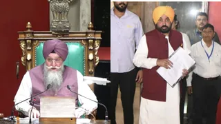 पंजाब विधानसभा में स्पीकर कुलतार सिंह संधवां और सदन में पहुंचे मुख्यमंत्री मान।