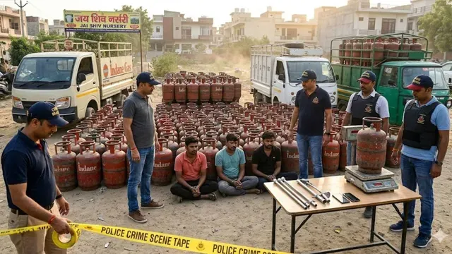देहरादून में अवैध गैस रिफिलिंग पर छापा 104 सिलिंडर जब्त और दो गिरफ्तार