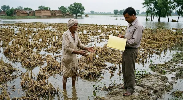 बाढ़-बारिश में खराब हुई फसल, कागजों पर लिखा 'पानी था ही नहीं'; जालौन में फसल सर्वे में बड़ी लापरवाही
