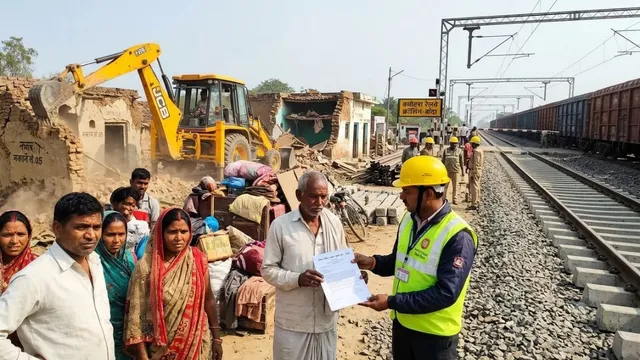 बांदा में रेल दोहरीकरण के लिए जमीन खाली कराने को रेलवे का अल्टीमेटम, मकान हटाने के लिए 15 दिन की मोहलत
