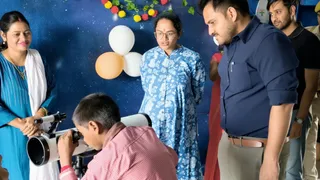 पुरस्कार राशि से स्कूल में बनी एस्ट्रो लैब।