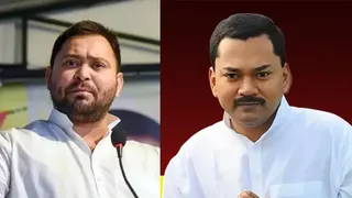 नेता प्रतिपक्ष तेजस्वी यादव और स्वास्थ्य मंत्री निशांत। फाइल