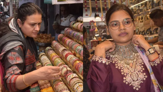 करवाचौथ: अलीगढ़ में आर्टिफिशियल ज्वेलरी का जलवा, हैवी से लाइटवेट डिजाइन तक की मांग
