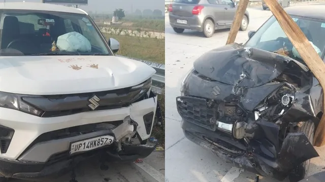 दिल्ली-देहरादून इकोनोमिक कारिडोर पर हादसा, विपरीत दिशा में दौड़ रही कार दूसरी से टकराई... बाल-बाल बचे सवार
