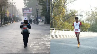 कश्मीर इंटरनेशनल मैराथन में केन्याई धावकों का जलवा। फोटो सोर्स- जागरण