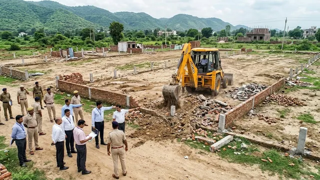 एमडीडीए ने ध्वस्त की 20 बीघा प्लाटिंग, 40 बीघा सील
