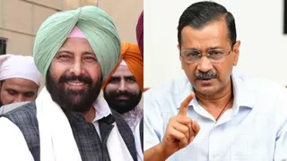 केवल सिंह ढिल्लों और अरविंद केजरीवाल।