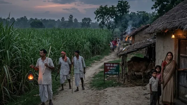 रोजी-रोटी देने वाले गन्ने के खेत बने जानलेवा, लखीमपुर के दो दर्जन गांवों में बाघ और तेंदुए का खौफ
