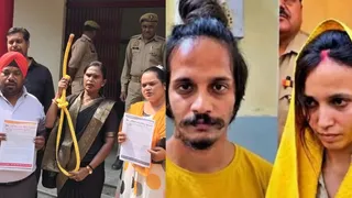 हाथ में फंदा लेकर पहुंची फांसी की की मांग करने मथुरा डीएम के पास पहुंची मीरा राठौर।