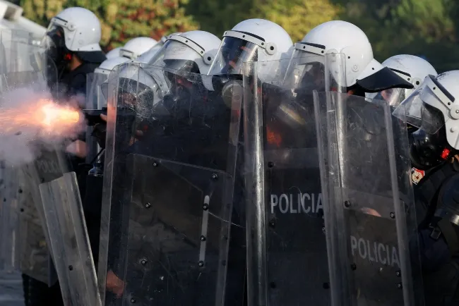 protest in albania