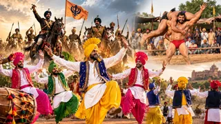 पंजाब का लुड्डी लोकनृत्य (Image Source: AI Generated)