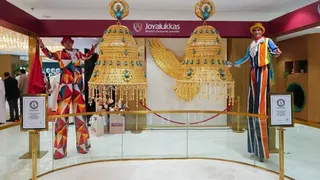 जोयालुक्कास के 'मयूर सहस्र' झुमकों ने दो रिकॉर्ड बनाए।