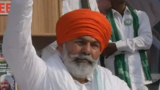 मुंडेरा मंडी में भारतीय किसान यूनियन की पंचायत में भाकियू के राष्ट्रीय प्रवक्ता चौधरी राकेश टिकैत। जागरण