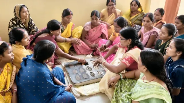 सोनभद्र में महिलाओं को घर बैठे मिला रोजगार, गाय के गोबर से तैयार कर रहीं दीपक और मूर्तियां

