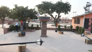 रामकथा पार्क में जर्मन हैंगर से सजेगा मुख्य मंच।