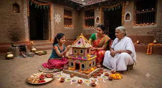 घरौंदा का धार्मिक महत्व (Picture Credit: AI Generated)