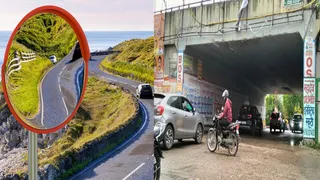 हाईवे और अन्य प्रमुख मार्गों के ब्लैक स्पॉट्स पर लेगेंगे ऐसे कन्वैक्स मिनर, मेरठ-देहरादून हाईवे पर खिर्वा रोड वाले अंडरपास के नीचे बना अंधा मोड़।