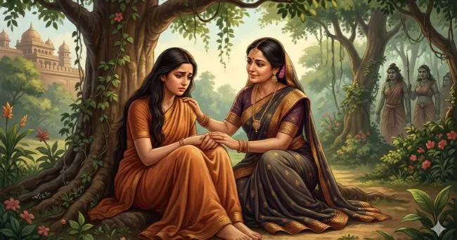 who is sarma vibhishan wife role protecting sita in lanka ramayana (1)