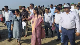 मेला क्षेत्र का अधिकारियों ने किया जायजा
