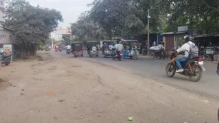 निर्माणाधीन गोलंबर ज्योति चौक बाइपास सड़क। जागरण