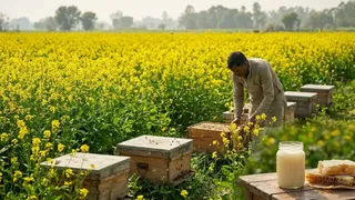 कोसी में सरसों की खेती के साथ तैयार होगा 'सफेद शहद', विदेशों तक है भारी मांग (AI Generated Image)