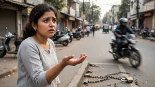 हापुड़ में एक पुल पर युवती से मोबाइल झपटा। (AI-Generated Image)